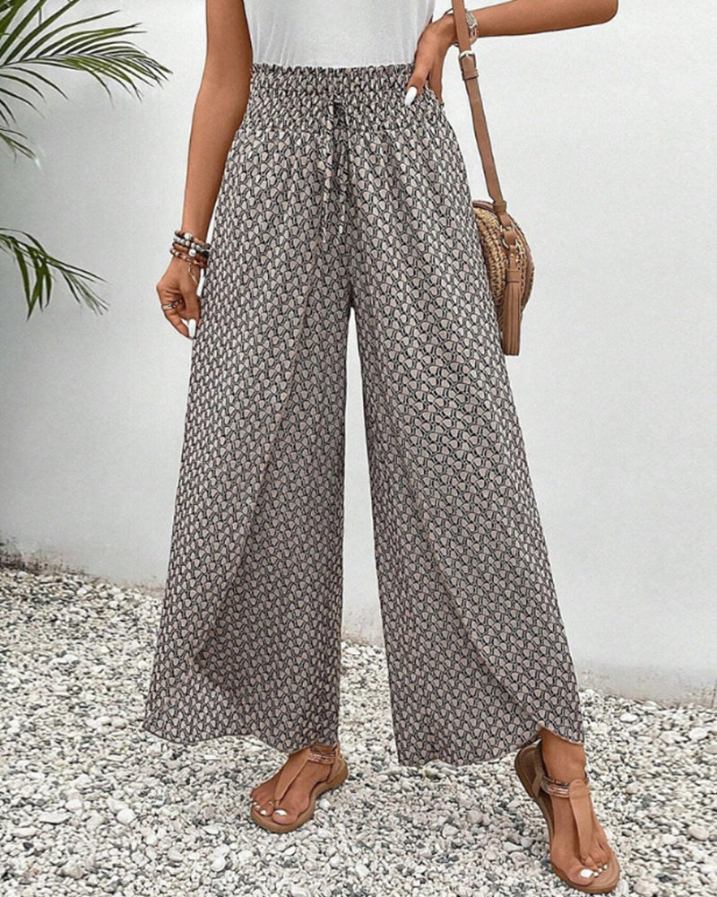 Sophie-Rae - Luchtige High Waist Pantalon met Bohemian Print