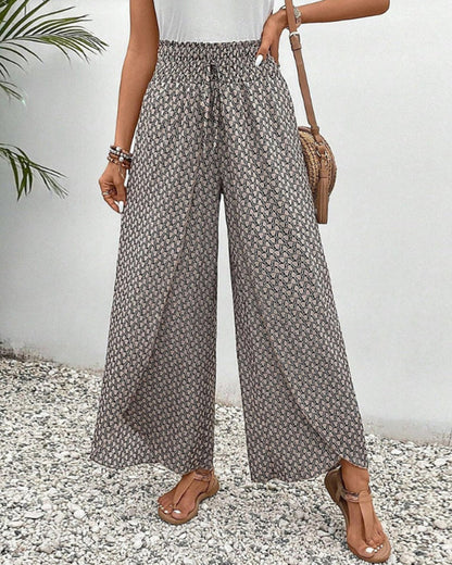 Sophie-Rae - Luchtige High Waist Pantalon met Bohemian Print
