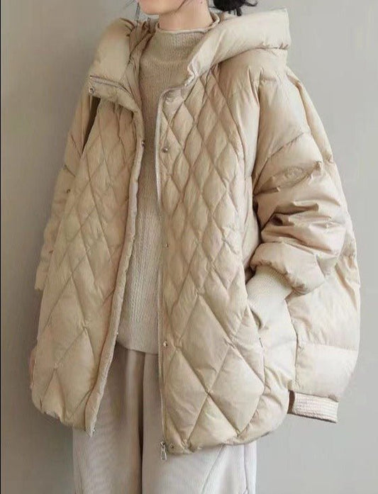 Puffer Winterjas Dames Oversized Met Capuchon En Ritssluiting