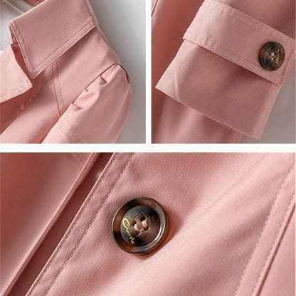 Dames Elegante Getailleerde Trenchcoat Jas