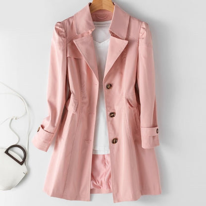 Dames Elegante Getailleerde Trenchcoat Jas
