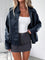 CLEMENCE - OVERSIZED WIDE COLLAR FAUX LEATHER JACKET 5