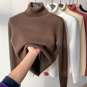 Comfortable Soft Lined Women's Fleece Turtleneck