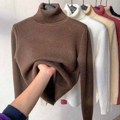 Comfortabele Zachte Gevoerde Vrouwen Fleece Coltrui