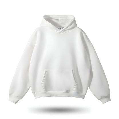 Unisex Pullover Hoodie Oversized en Kangoeroezak Effen