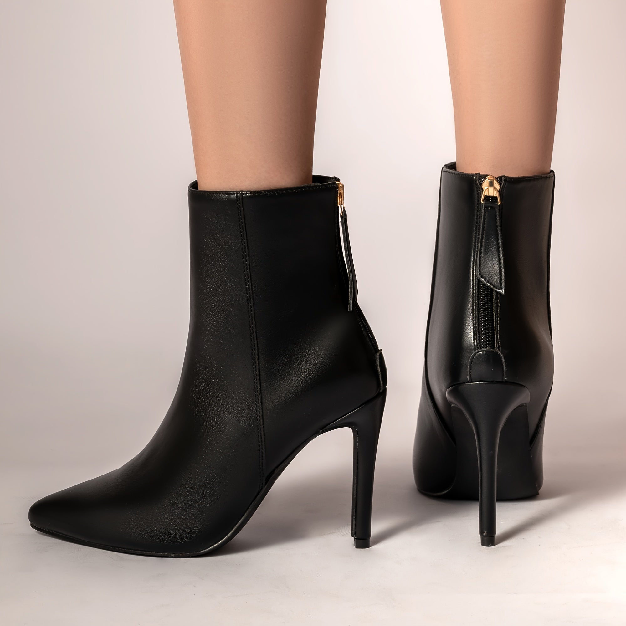 Karlijn - Bottines élégantes style western à talon stiletto