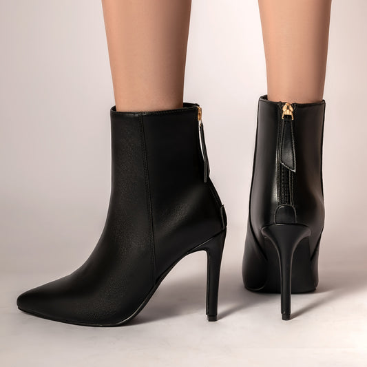 Karlijn - Elegante enkellaarsjes western stijl met stiletto