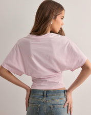 T-shirt décontracté à manches larges et coupe cintrée pour femmes