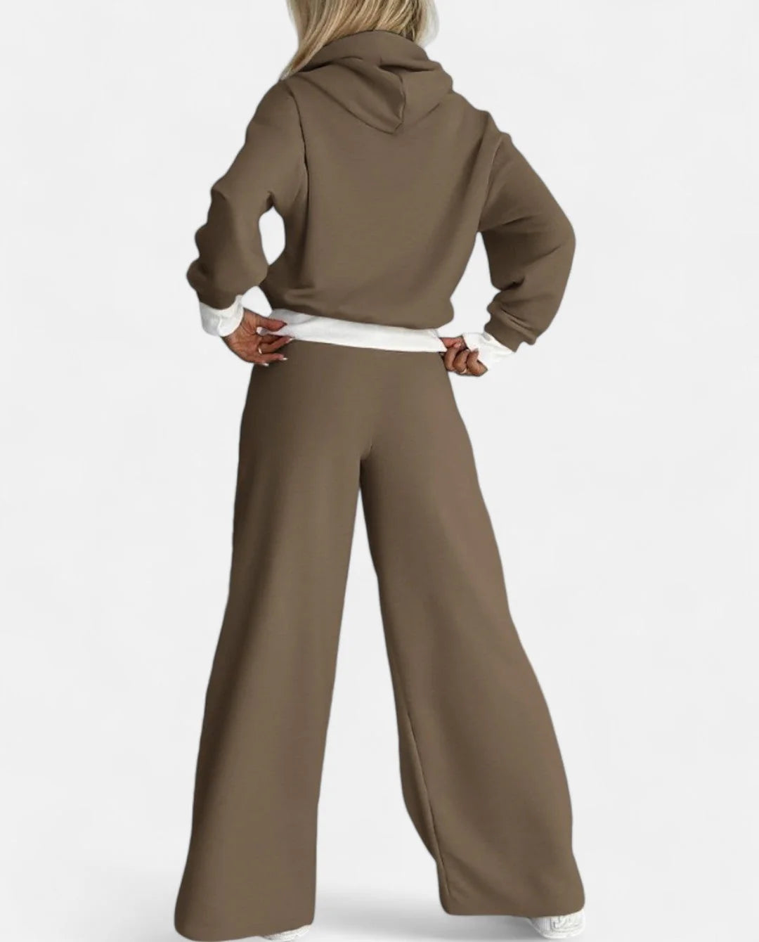 Tweedelige tracksuit set vrouwen hoodie wijde broek