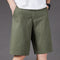 Dames Shorts met Hoge Taille, Zijzakken en Rechte Pijpen tot Kniehoogte Groen