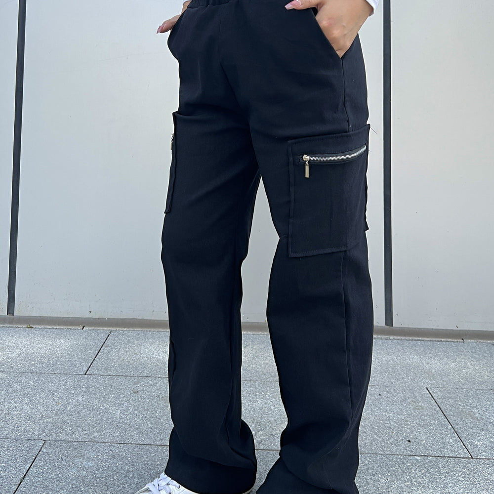 Pantalon cargo confortable pour femmes avec taille élastique