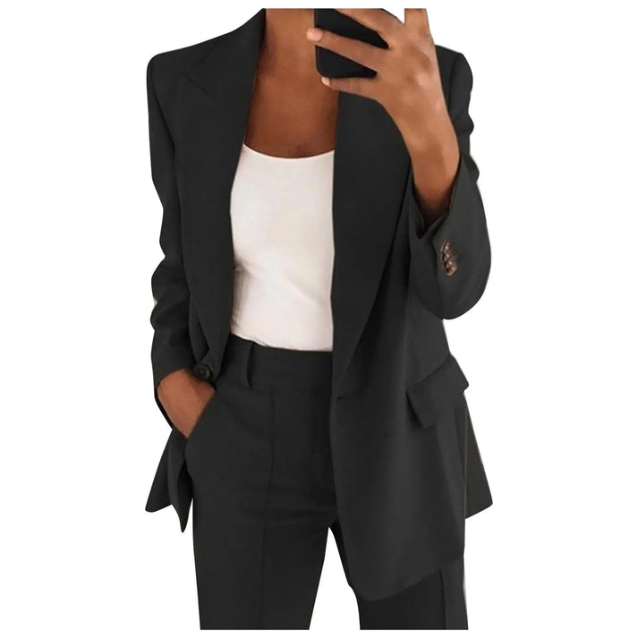 Classic Women's Blazer Set with Tailored Blazer and Trousers