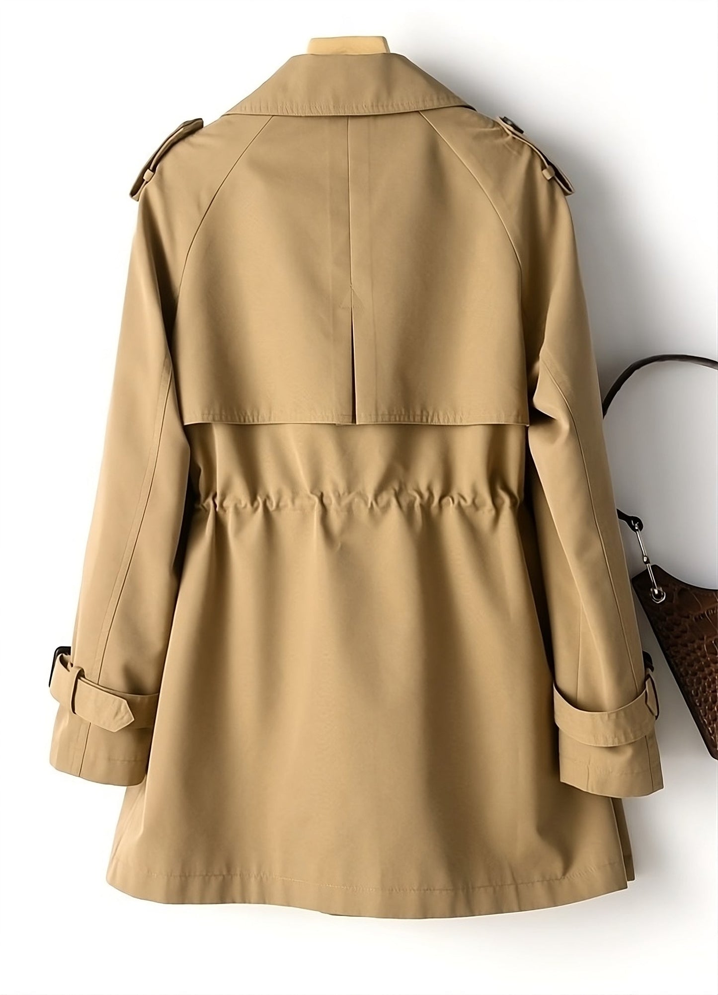 Chique Vrouwen Mini Trenchcoat Lente met Ceintuur
