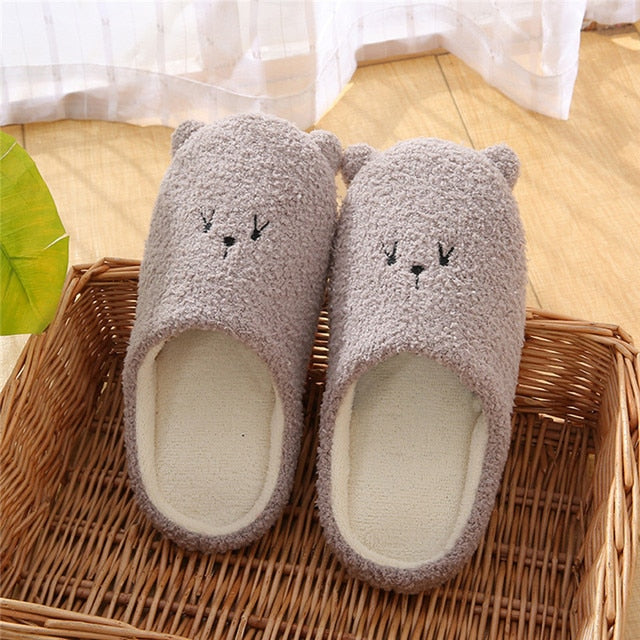 Schattige Warme Dieren Pantoffels Met Zachte Voering