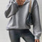 Dames Casual Sweater met Kwartrits en Wafelstructuur
