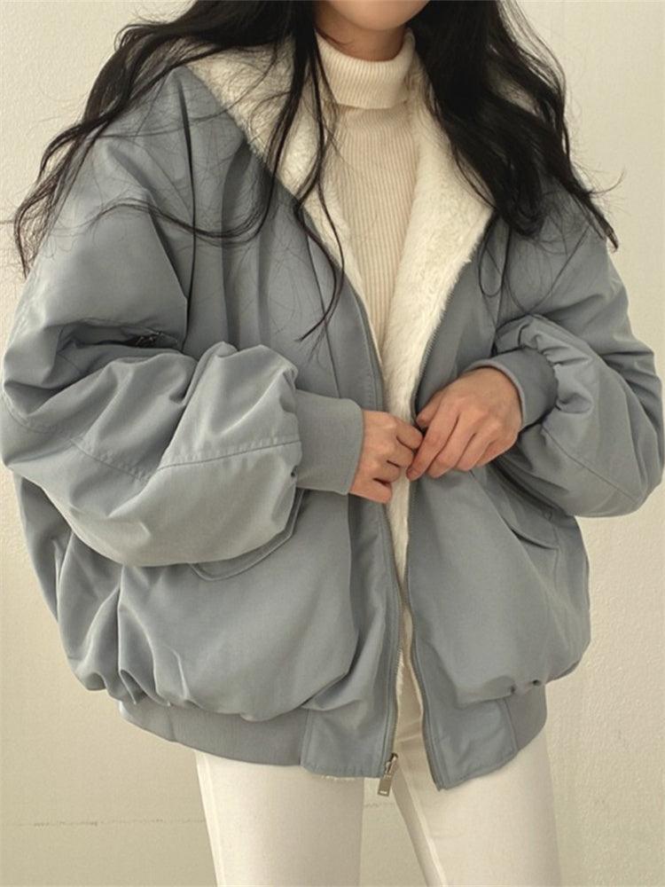 Bomber oversize femme avec doublure polaire