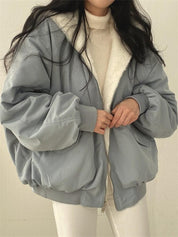 Bomber oversize femme avec doublure polaire