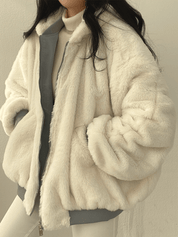 Bomber oversize femme avec doublure polaire