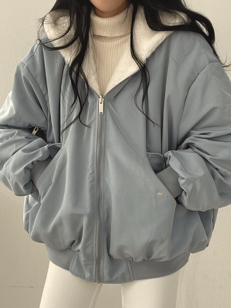 Bomber oversize femme avec doublure polaire
