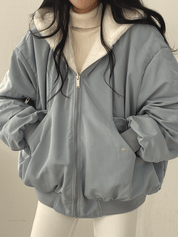 Bomber oversize femme avec doublure polaire