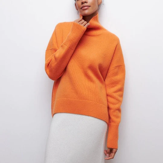 Warme Oversized Dames Winter Coltrui Met Ribgebreide Boorden