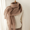 Dames Zachte Oversized Sjaal met Franjes en Cashmeremix