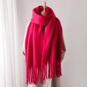 Dames Zachte Oversized Sjaal met Franjes en Cashmeremix