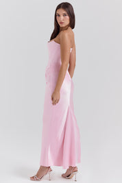 Dames Elegante Strapless Maxi Jurk met Lange Rok