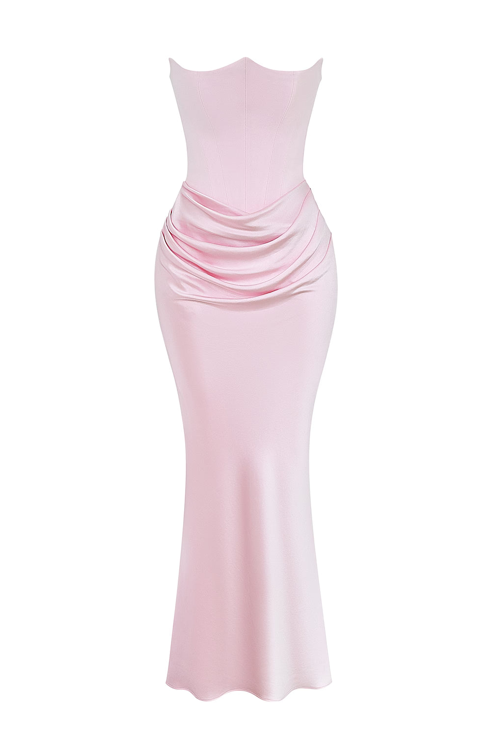 Dames Elegante Strapless Maxi Jurk met Lange Rok
