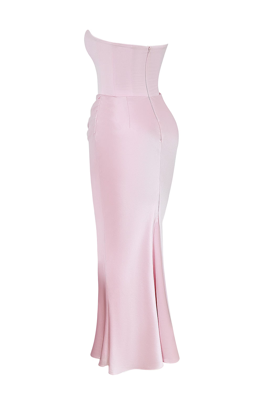 Dames Elegante Strapless Maxi Jurk met Lange Rok