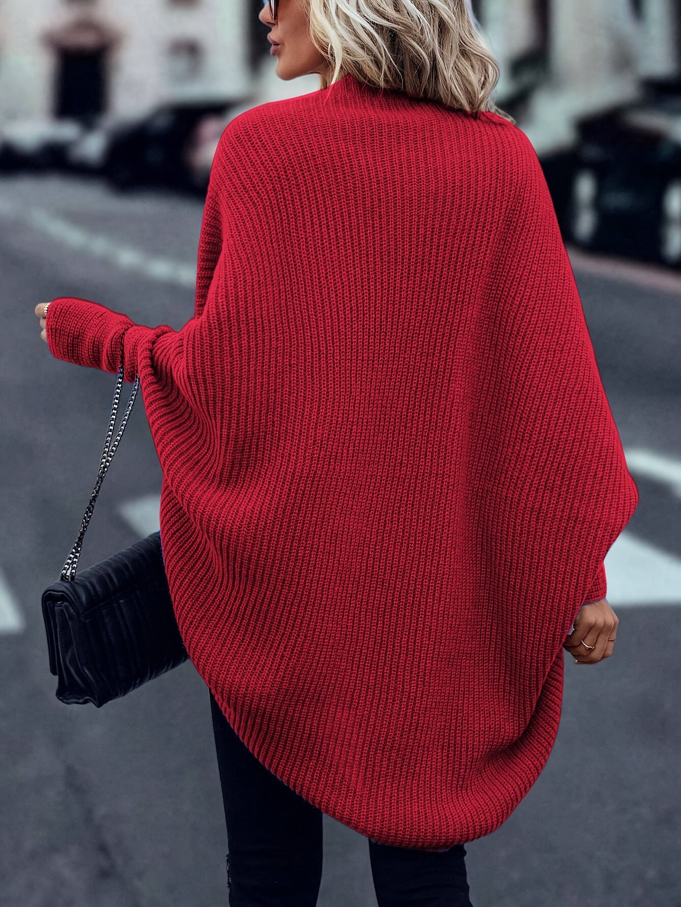 Zacht Oversized Vrouwen Openvallend Lichtgewicht Gebreid Vest