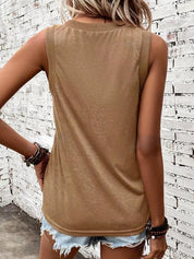 Chic Sleeveless Women's Tank Top with V-Neck