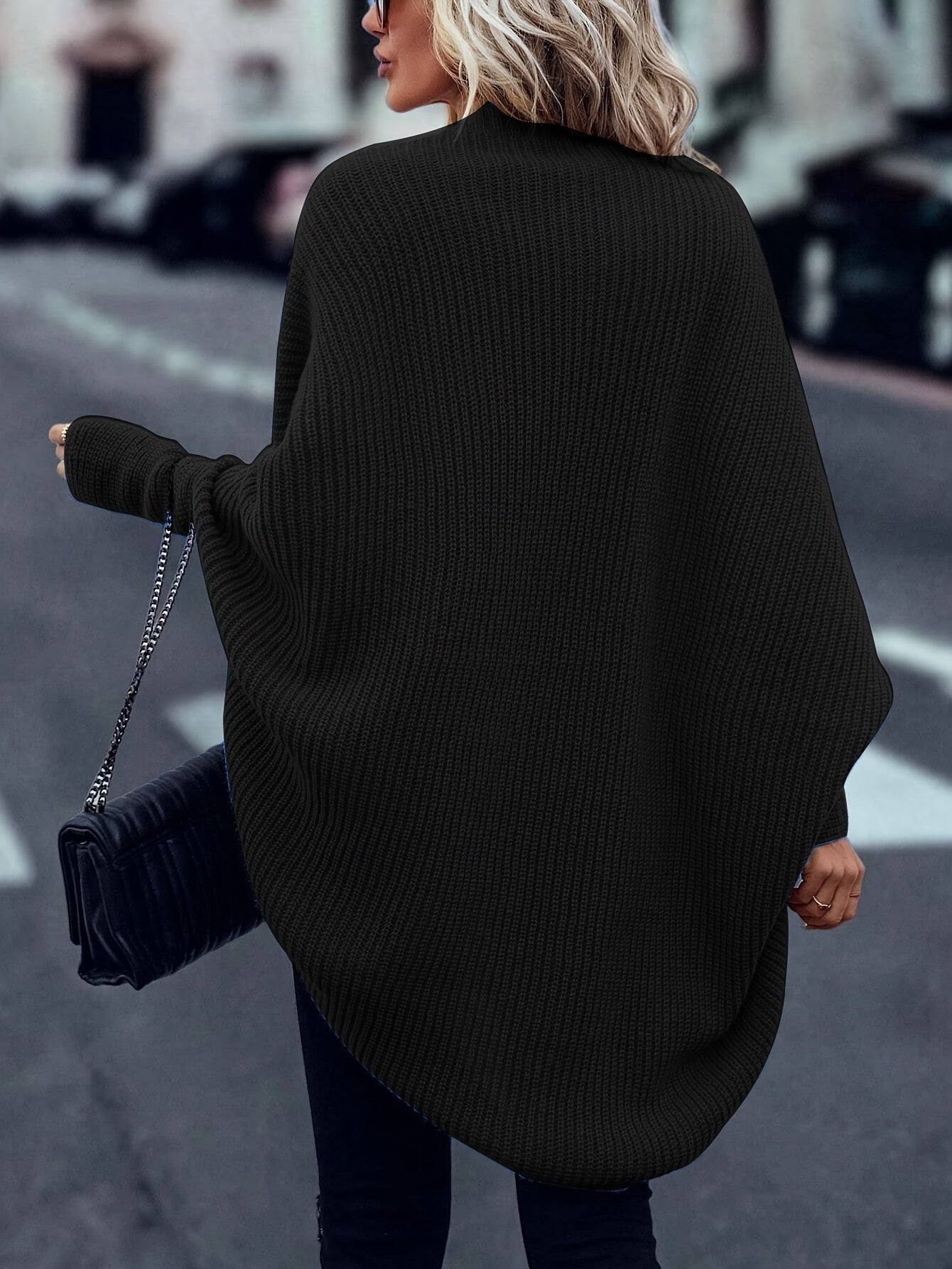 Zacht Oversized Vrouwen Openvallend Lichtgewicht Gebreid Vest