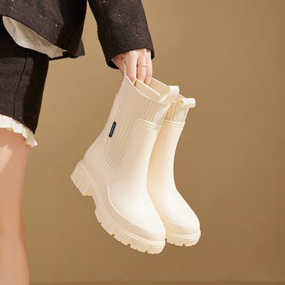 Waterdichte Dames Regenlaarzen Met Antislip Zool