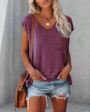 Loose-Fitting Women's V-Neck T-Shirt