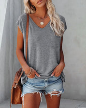 Loose-Fitting Women's V-Neck T-Shirt