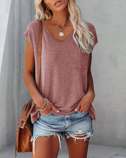 Loose-Fitting Women's V-Neck T-Shirt