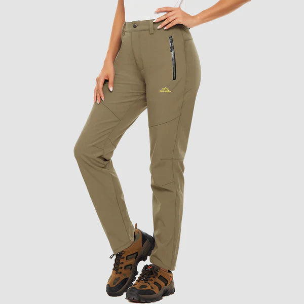 Dames waterdichte winter sport & hiking broek met fleecevoering