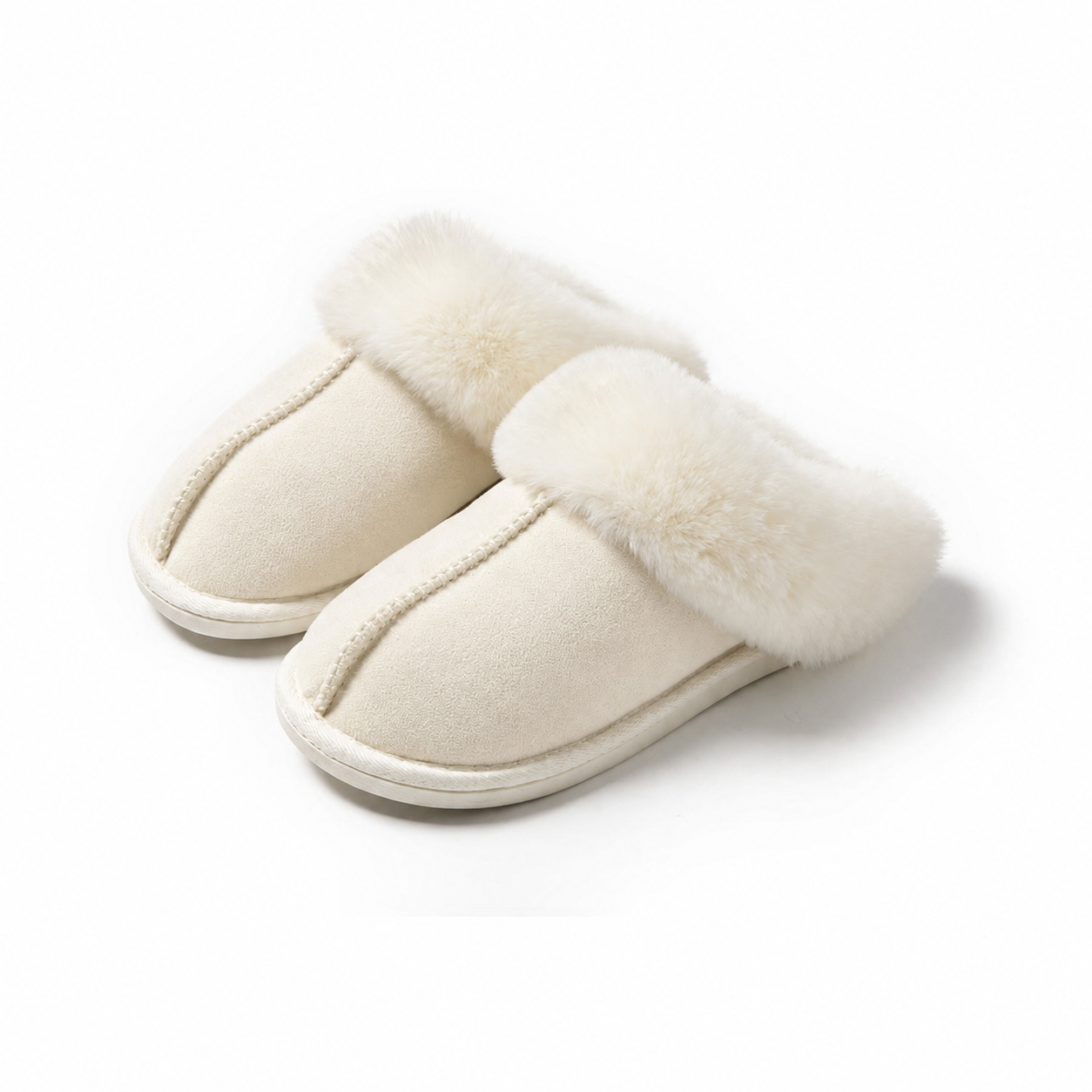 Women's Winter Fluffy Slippers with Non-Slip Sole and Warm Lining