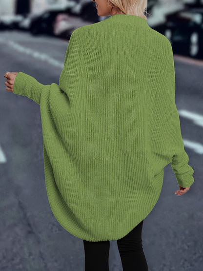 Zacht Oversized Vrouwen Openvallend Lichtgewicht Gebreid Vest