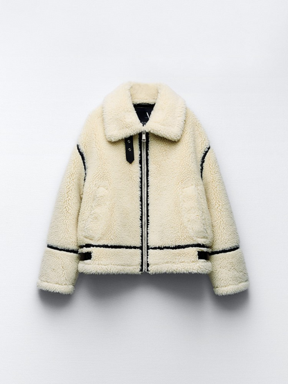 Fleece teddy dames jas - Oversized