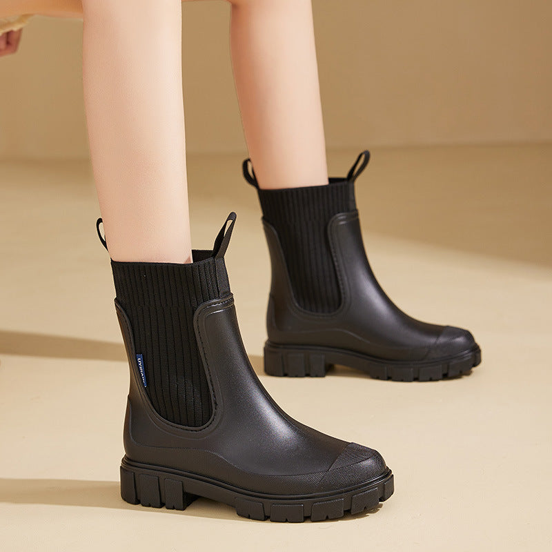 Waterdichte Dames Regenlaarzen Met Antislip Zool