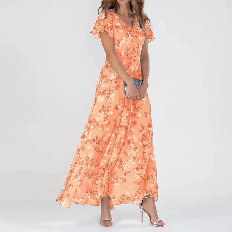 Fardau - Midi jurk met bloemenpatroon