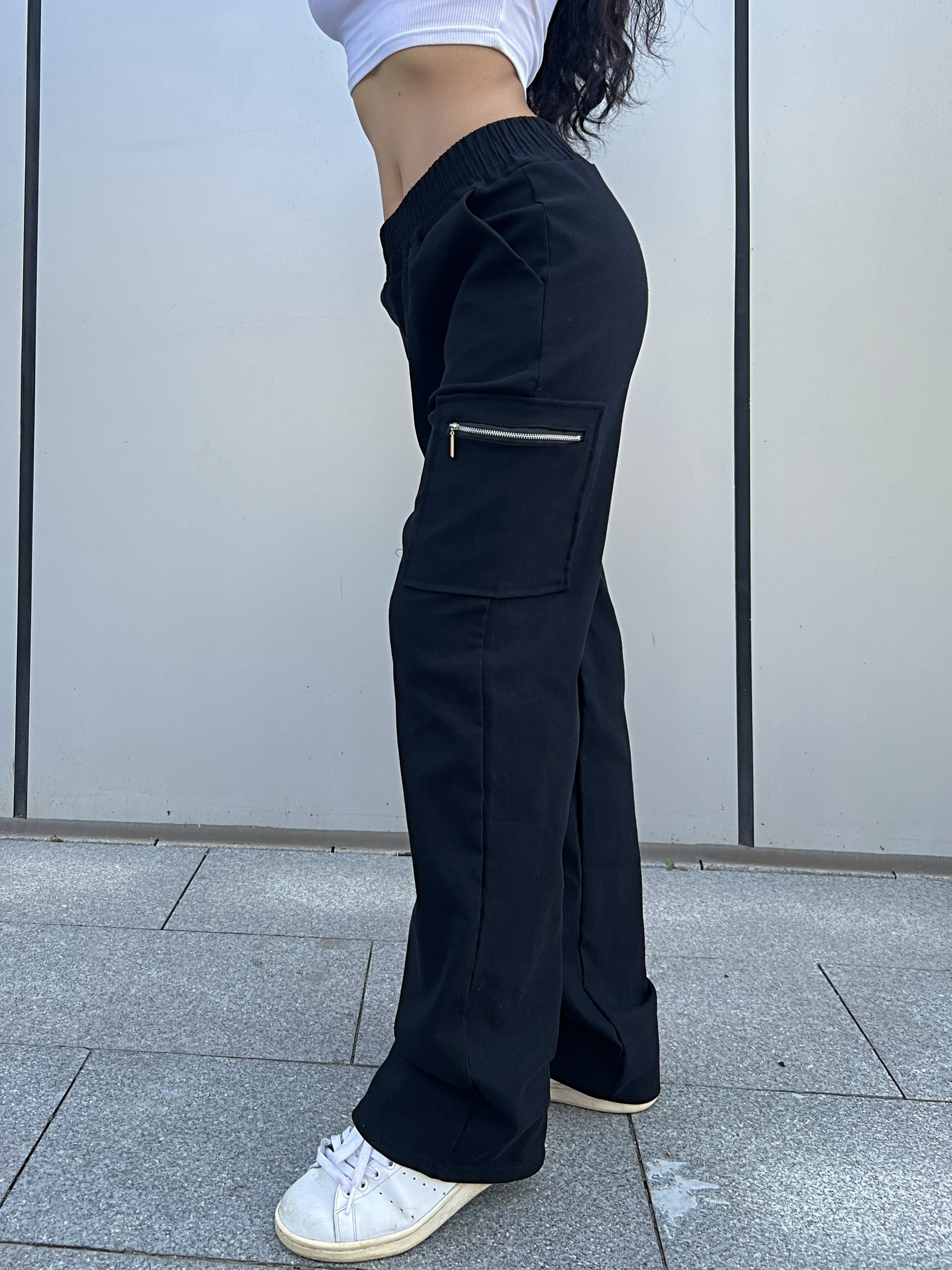 Comfortabele Cargo Broek Voor Dames Met Elastische Taille