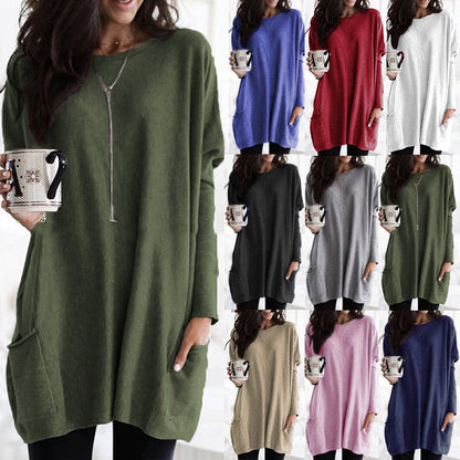 Dames Sweater jurk met steekzakken