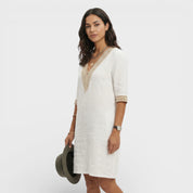 Zomerse Mini Jurk Met V Hals En Kant Detail Voor Dames