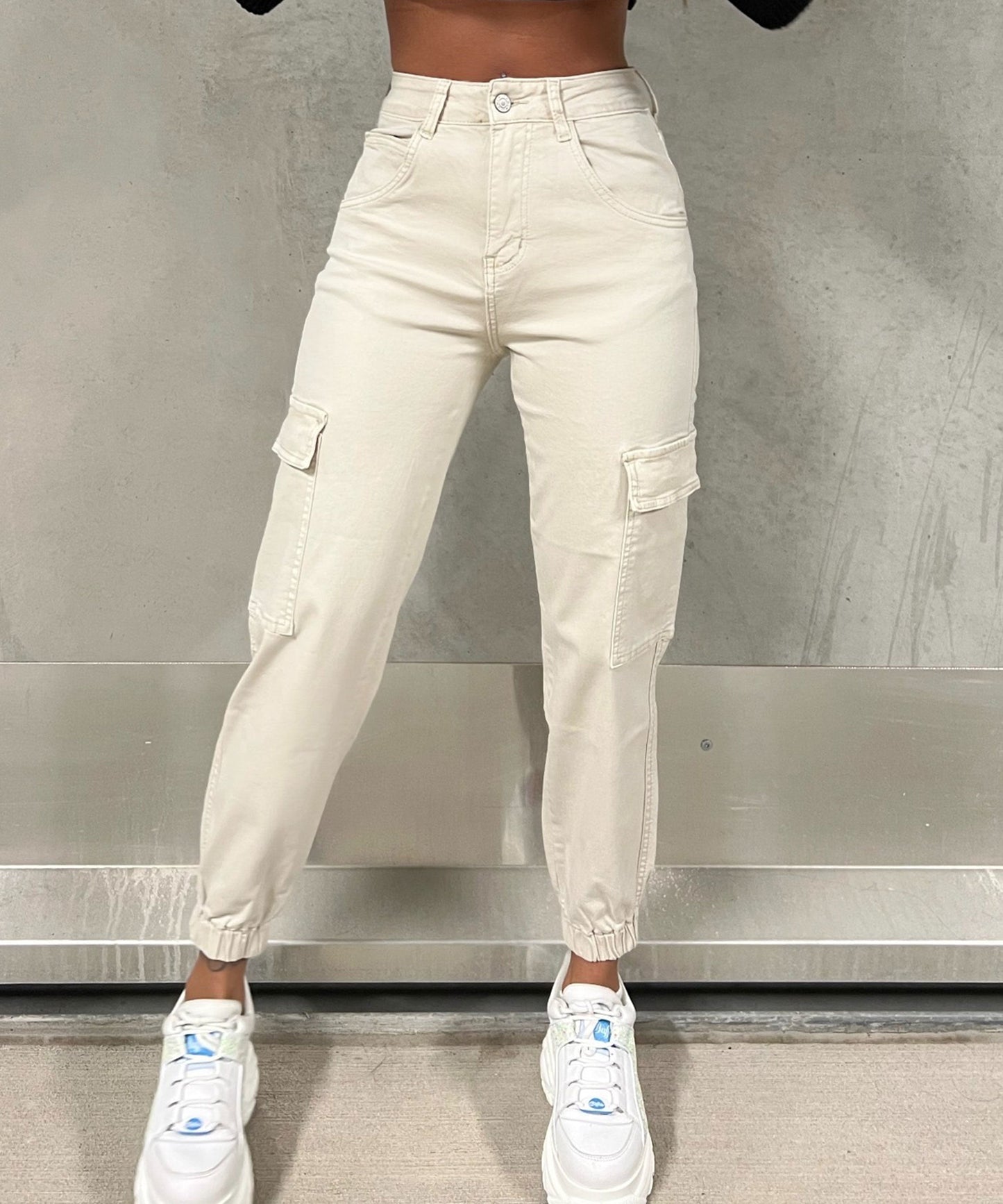 Trendy Comfortabele Dames Cargo Broek Met Zijzakken