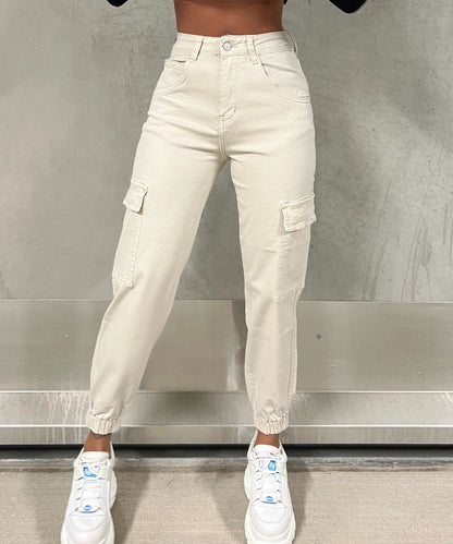 Trendy Comfortabele Dames Cargo Broek Met Zijzakken