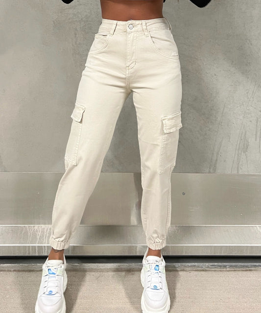Trendy Comfortabele Dames Cargo Broek Met Zijzakken