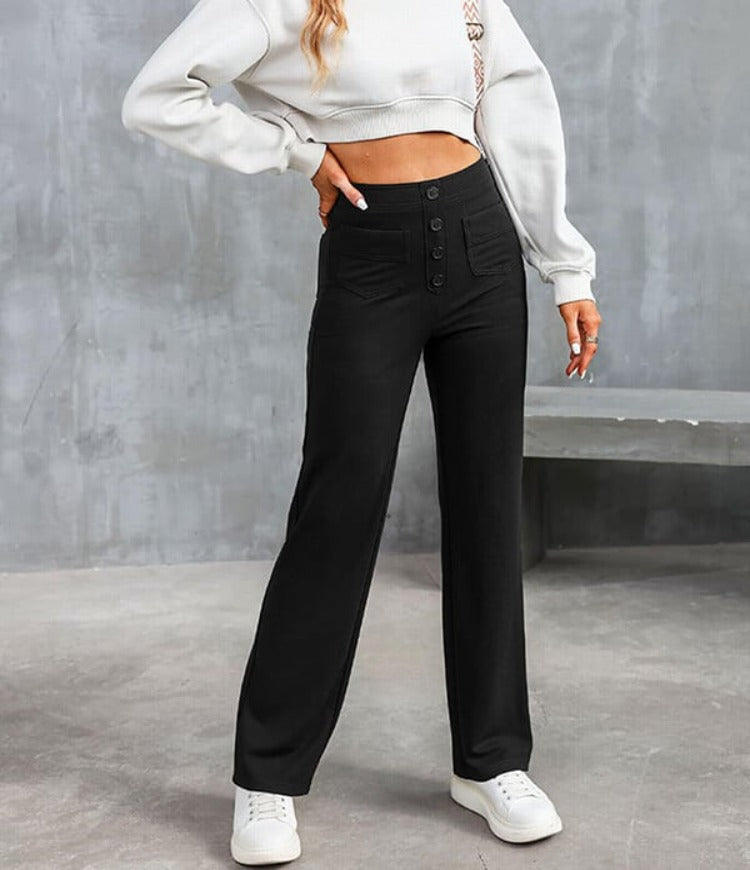 Stylish High-Waisted Wide-Leg Pants